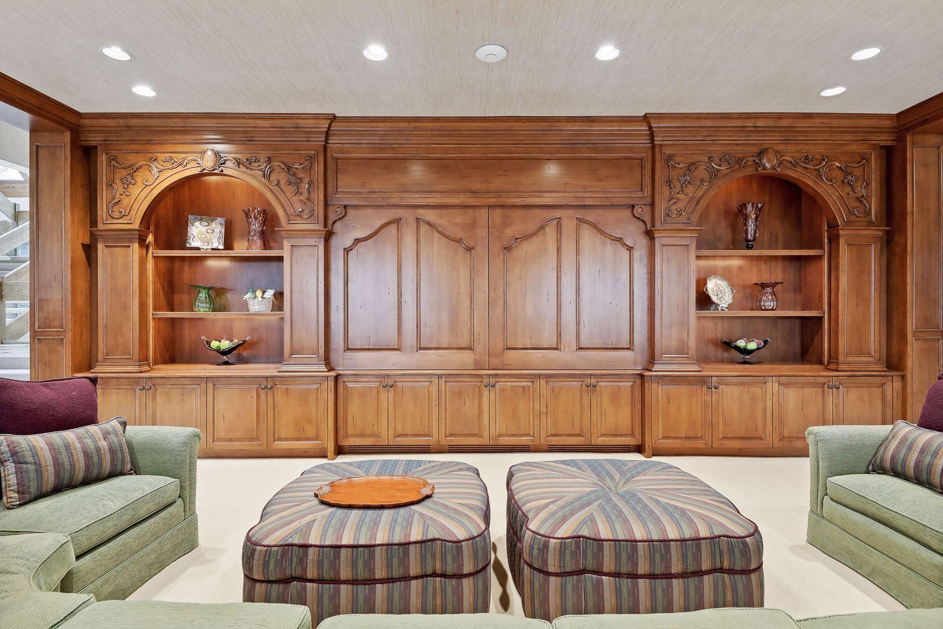 The Doors Open and Close for Access to Large Screen TV