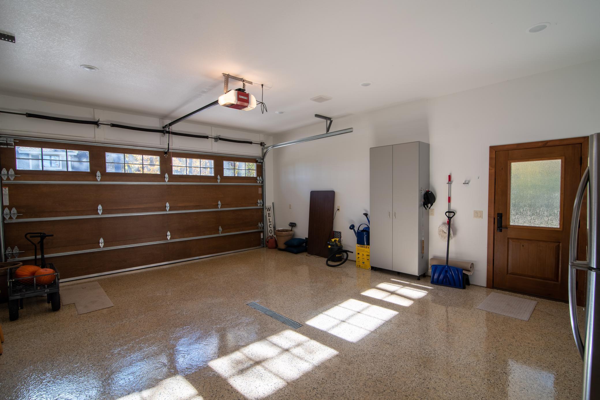 Attached garage with in-floor heat