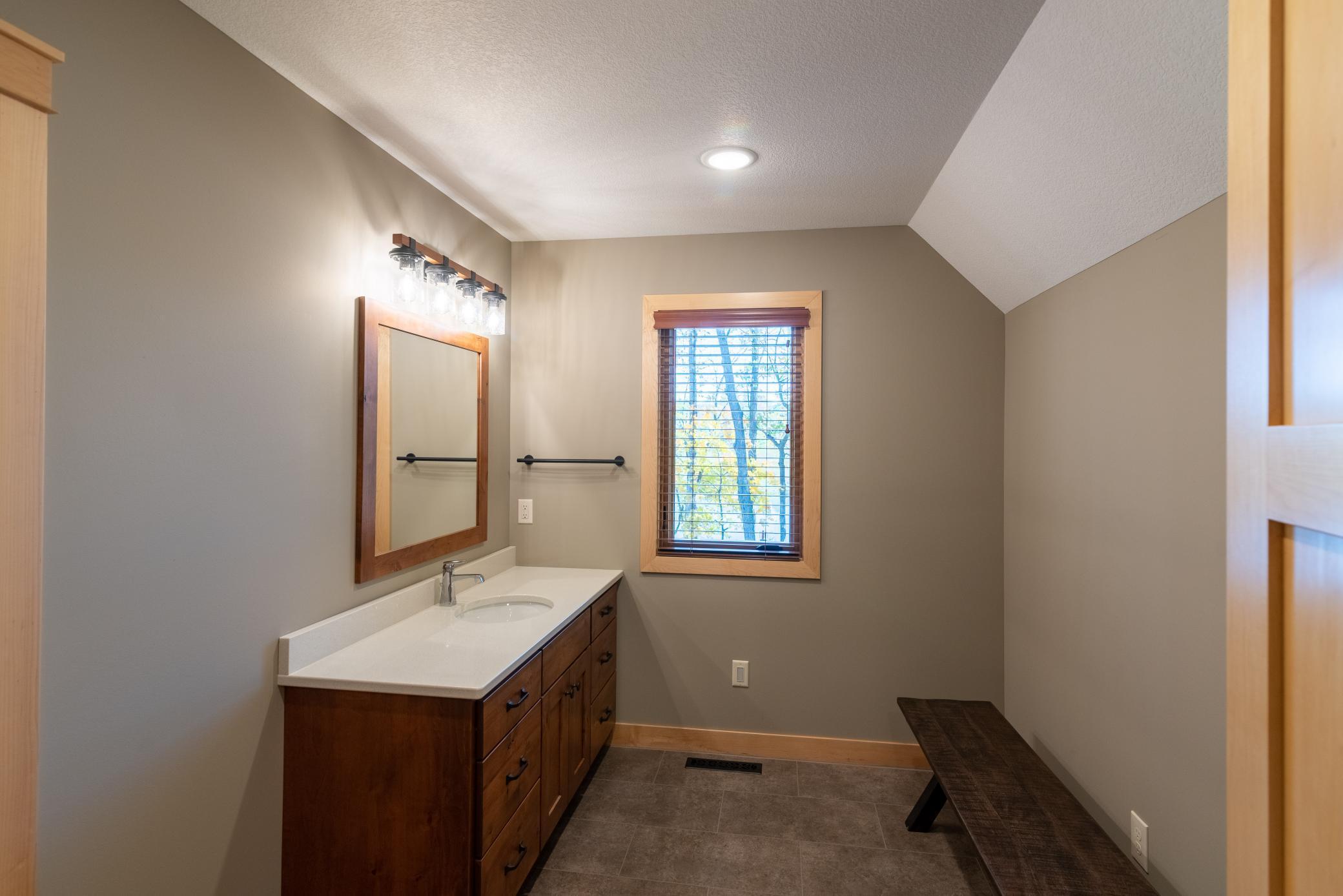 Upper level bathroom in guest house