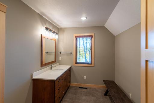 Upper level bathroom in guest house