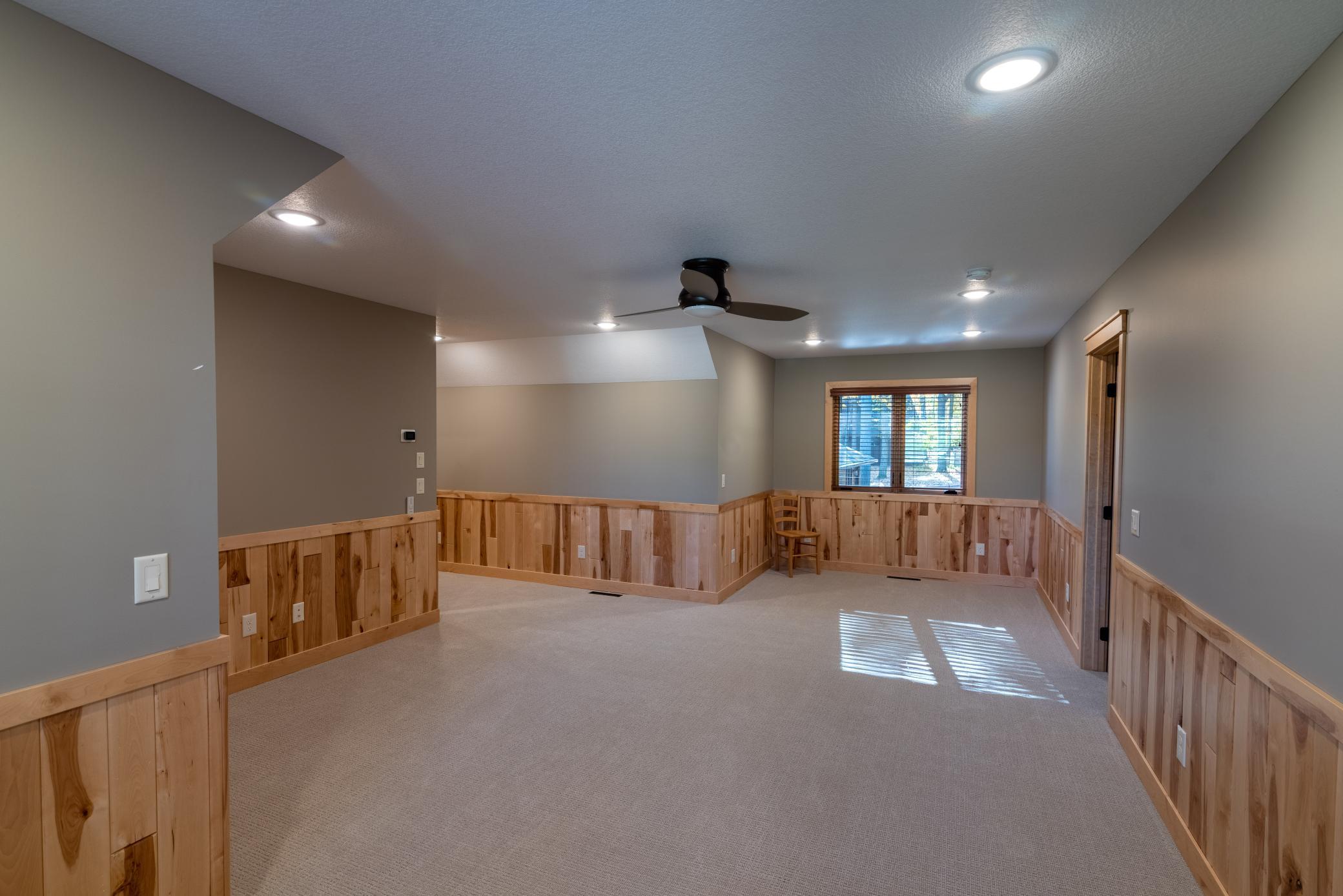 Large finished living space on upper level of guest house