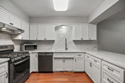 New porcelain counters and back splash, new sink & faucet , new stainless appliances, new LVP floors