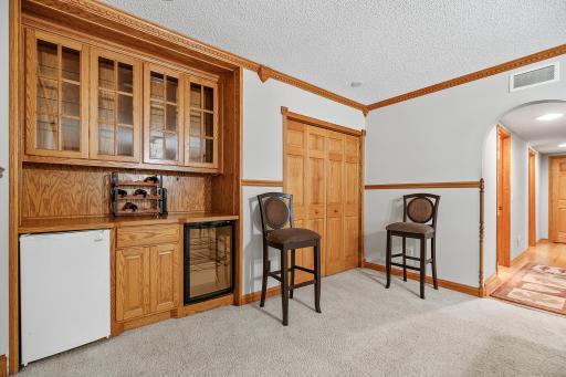 Bar area in the billiard room