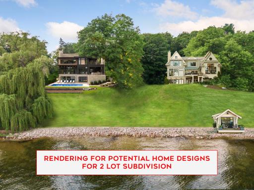 Rendering for potential home designs for 2 lot subdivision