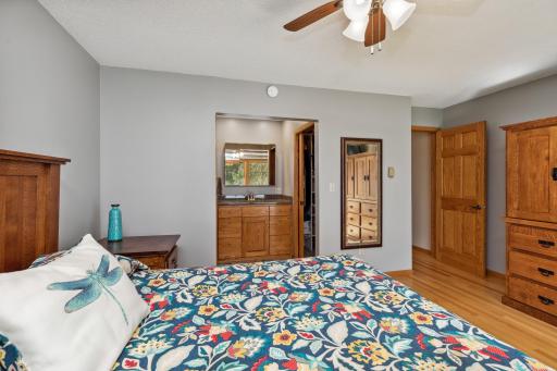 View to walk in closet and ensuite bath.