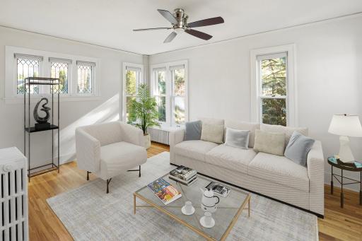 4639 Fremont Ave S - Family room with windows on South, East and west walls. Room includes a 1/2 bath.