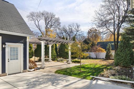4639 Fremont Ave S - Blue-stone patio with pergola is South-facing overlooking the large yard.