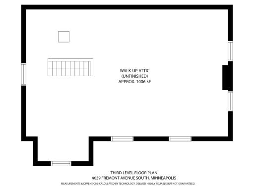 4639 Fremont Ave S - Third Level Floor Plan