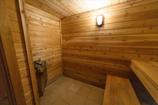 Sauna located directly above the pool and close to the condo