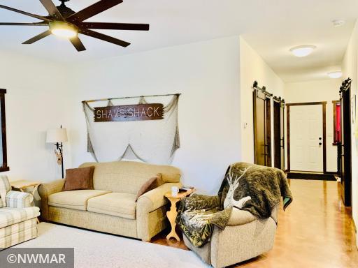 Living room- 9' ceilings throughout