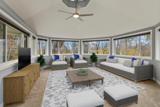 4 Season Sun Room with beautiful pond views