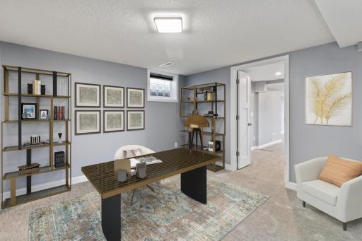 Bedroom 4 or Office - basement