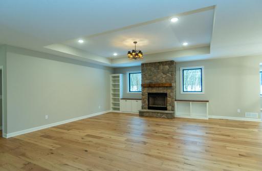 Beautiful stone fireplace