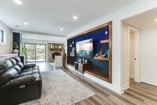 The Lower Level is a full In-Law Suite complete with a 2nd Kitchen, Living Room, Bedroom, Bathroom and Laundry.