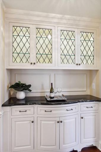 Butler's pantry provides an elegant touch