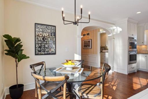 Informal eating area shares the kitchen / family room space