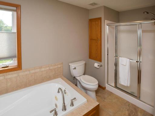 separate shower along with HEATED FLOORS!