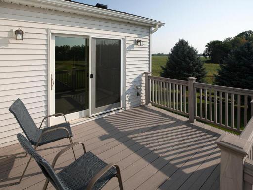 Deck is located off the 4-Season Porch with views of the Country