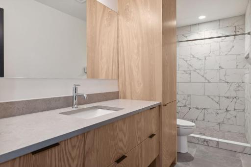A 3/4 Bathroom in the lower level is well-appointed for visitors.