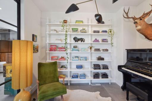 This room could be used as a Library, Music Room or homework space.