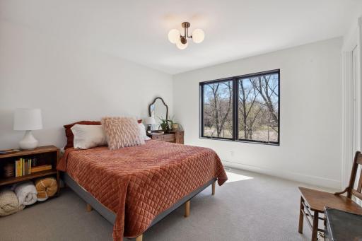 A second Bedroom is housed on the upper level and features a walk-in closet.