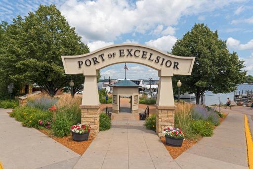 Your short walk into the village will lead you to Water Street where you will find the Port of Excelsior. Residents and visitors alike enjoy this vibrant community.