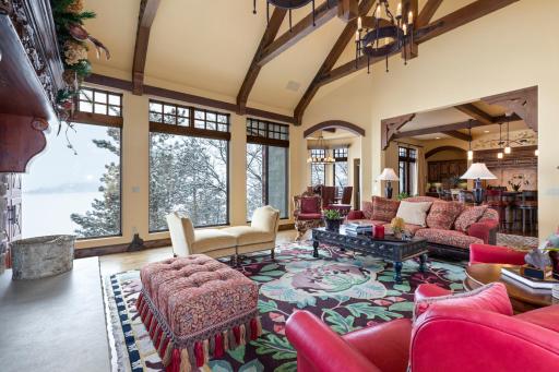 Gorgeous windows frame spectacular lake views from every angle.