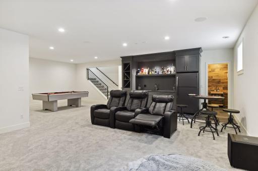 Large lower level is great for entertaining.
