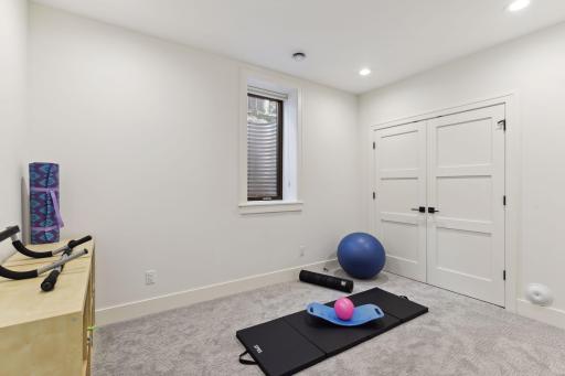 Lower level (5th) bedroom can be used as a exercise room.