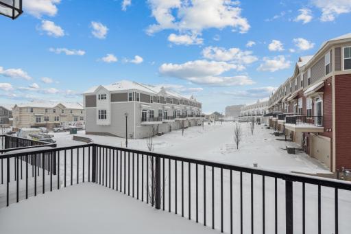 Enjoy outdoor space with this beautiful deck right off the Kitchen and family room. Photos are not of actual home. Actual home will be similar. Some colors and features may vary.
