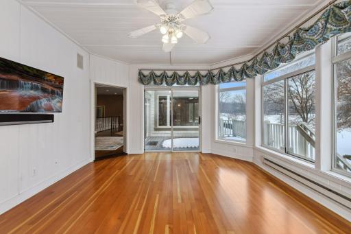 Porch walks out to the deck and is just off the kitchen