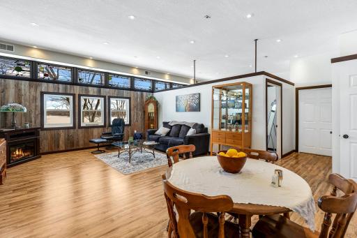 The main floor, mother-in-law suite features its own private entrance, a workout space, a kitchen, a bedroom, a full bathroom and heating and cooling controlled separately from the main house.