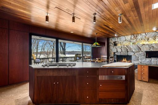 Enjoy your morning coffee with sunshine and lake views from the eat-in kitchen.