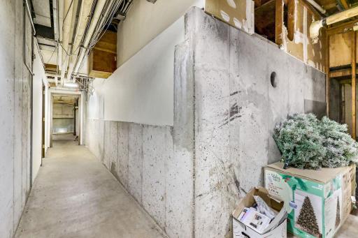The massive utility sub-basement includes exposure to all home mechanicals and tons of additional storage space.