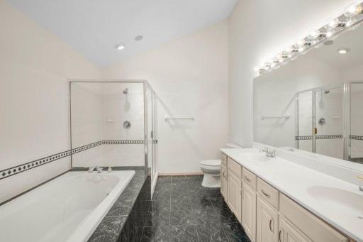 Primary Full Bath with Separate Tub and Shower and Heated Floors!!