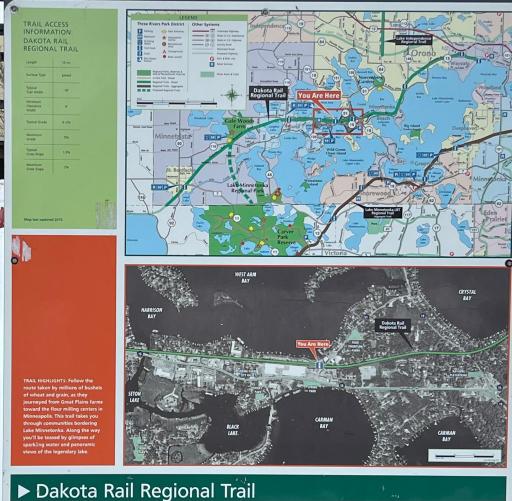 Dakota Rail Regional Trail is just steps away from your door - miles and miles of walking/bike paths!
