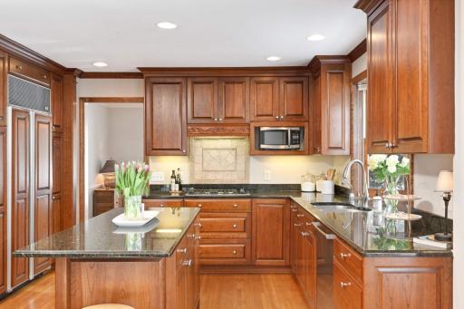 Soild cherry cabinets & Granite countertops