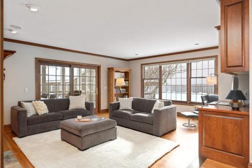 Sliding door to the porch and huge south facing window