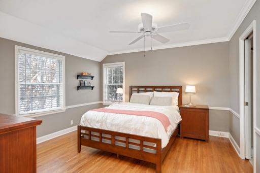 Spacious ensuite BR with a 3/4 bath & lg walk-in closet.