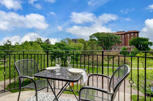 Welcome Home ... Imagine dining on the balcony spring, summer or fall.