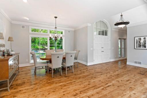Expansive Dining Area Adorned with Custom Window
