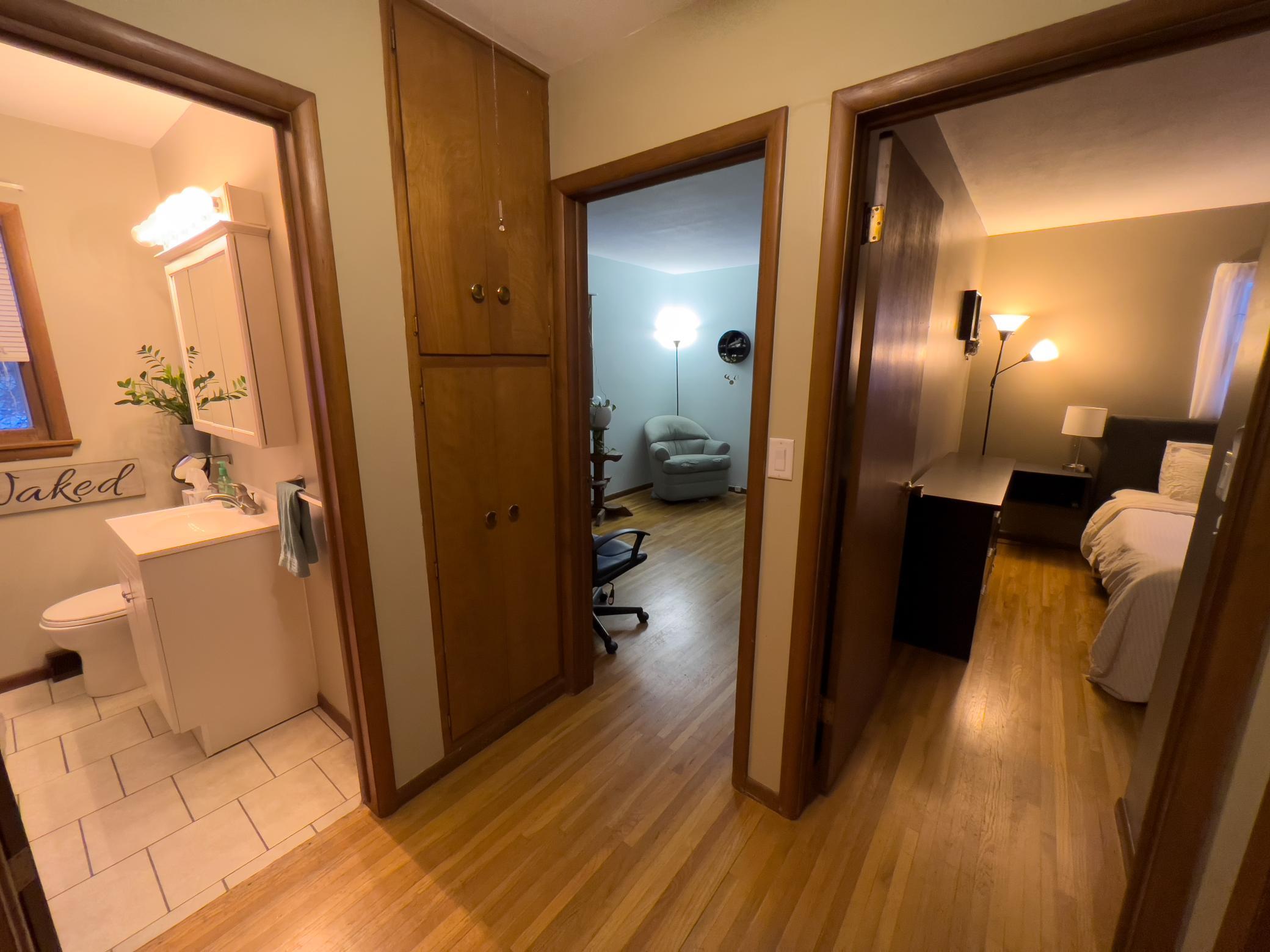 Upper level hallway.