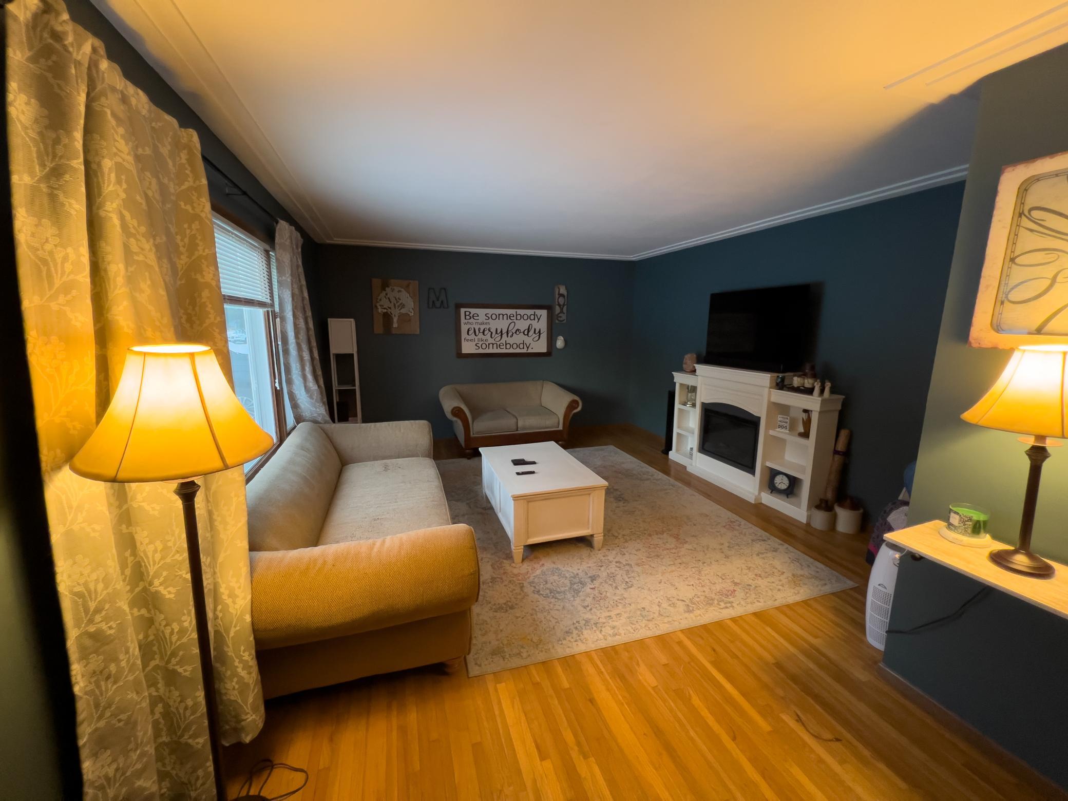 From the front door, looking at the living room.