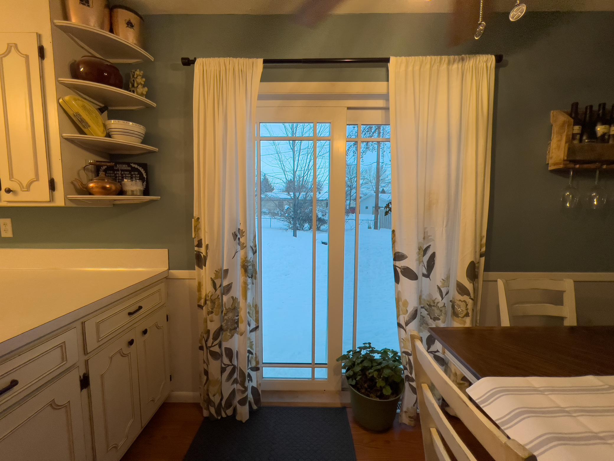 Glass sliding door recently added.