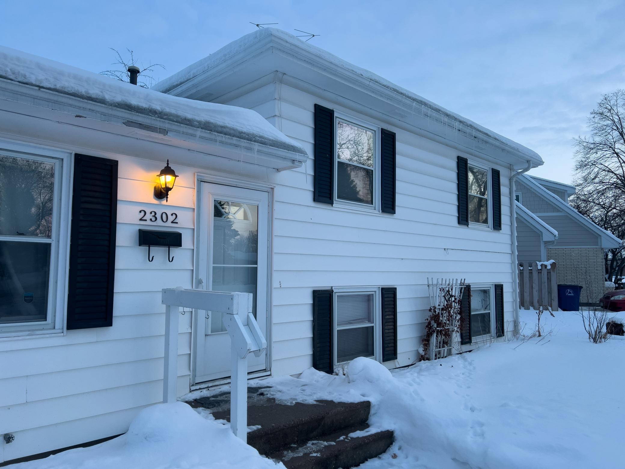 Close-up of front of home.