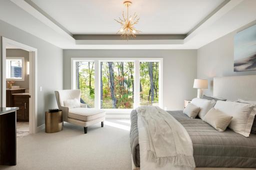 Nice size Primary Bedroom Overlooking Wooded Backyard
