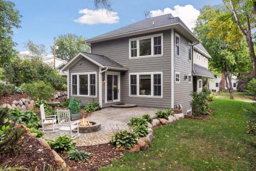 This home is surrounded by professionally installed landscaping.
