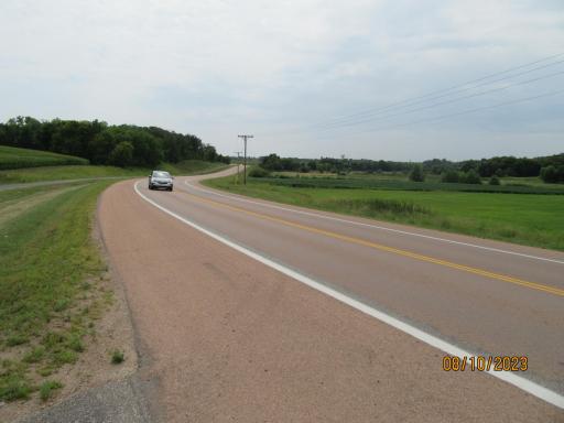 The property is @ 20 acres on the east (Chaska) side of Jonathan Carver Parkway and 50 acres on the west (Carver) side of the Co Rd 11. Guernsey Ave is the west property line.