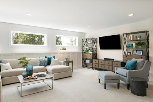 White wainscoting brightens the space even more