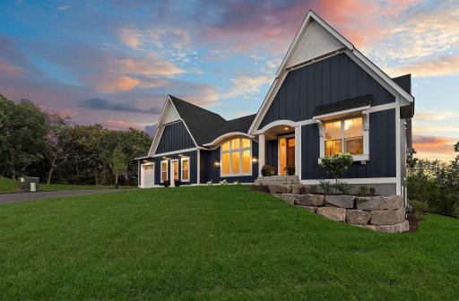 Beautiful landscaping is the cherry on top of this exterior